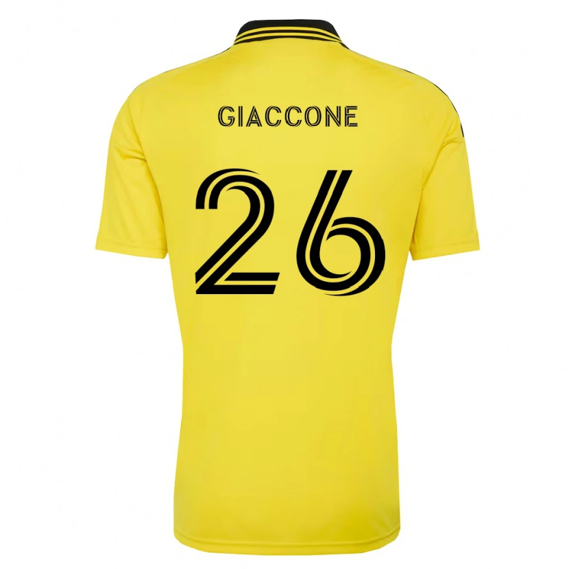 Danxen Mulher Camisola Lautaro Giaccone #26 Amarelo Preto Principal 2026/27 Camisa Brasil