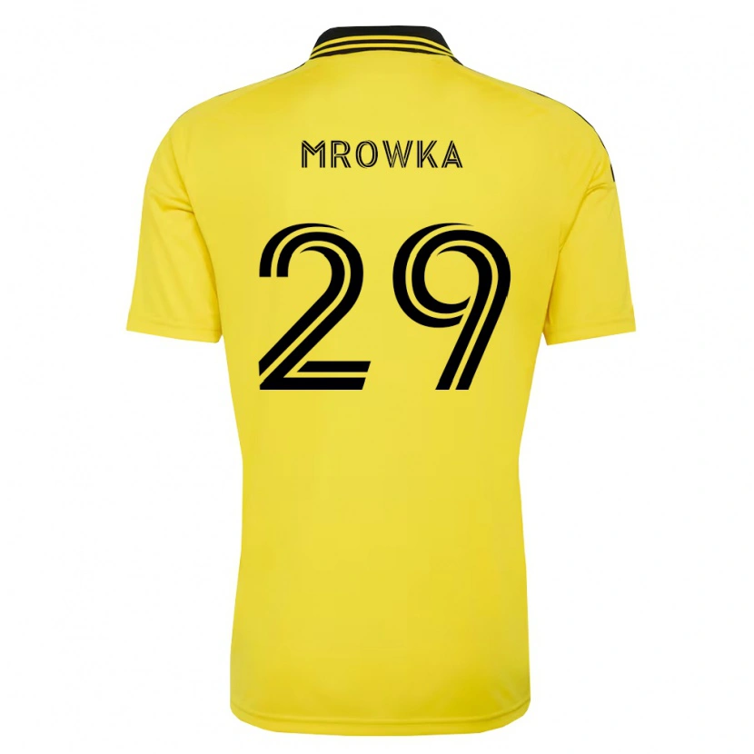 Danxen Mulher Camisola Cole Mrowka #29 Amarelo Preto Principal 2026/27 Camisa Brasil