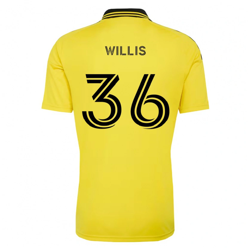 Danxen Mulher Camisola Pharrell Willis #36 Amarelo Preto Principal 2026/27 Camisa Brasil