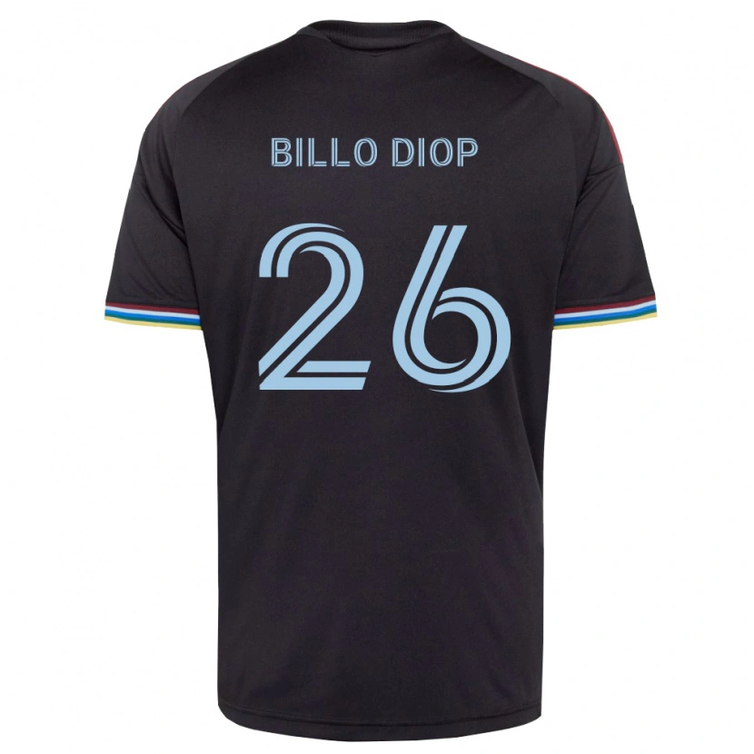 Danxen Mulher Camisola Mamadou Billo Diop #26 Preto Azul Celeste Principal 2026/27 Camisa Brasil