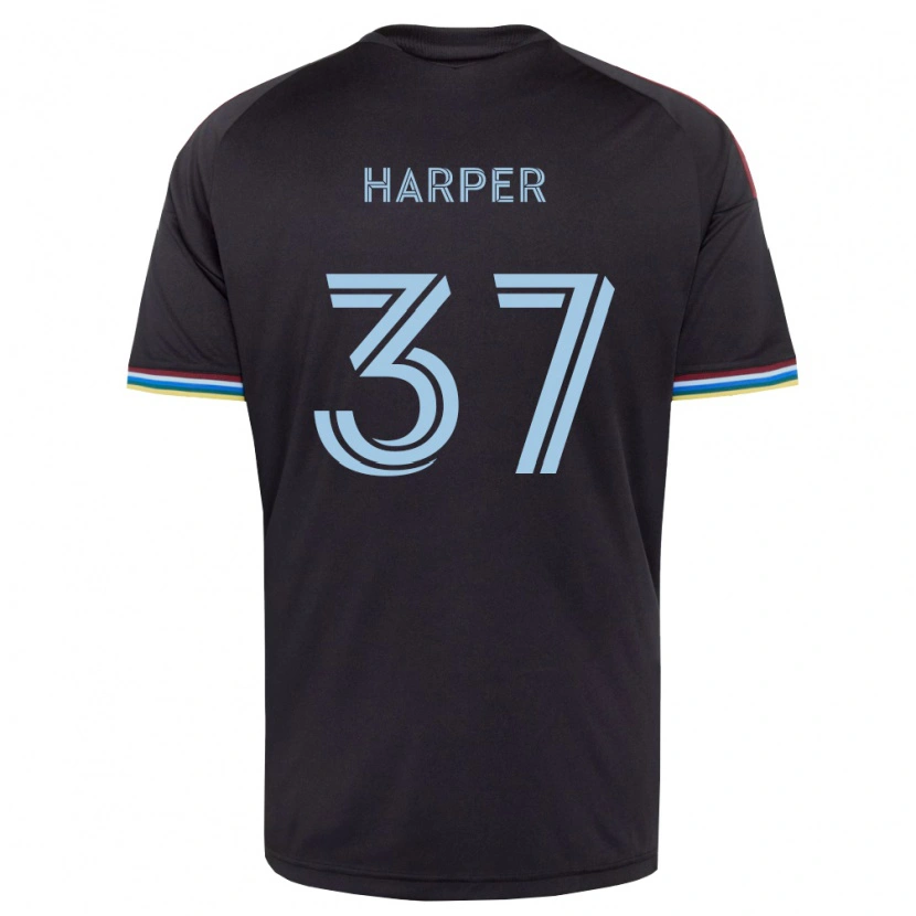 Danxen Mulher Camisola Charlie Harper #37 Preto Azul Celeste Principal 2026/27 Camisa Brasil