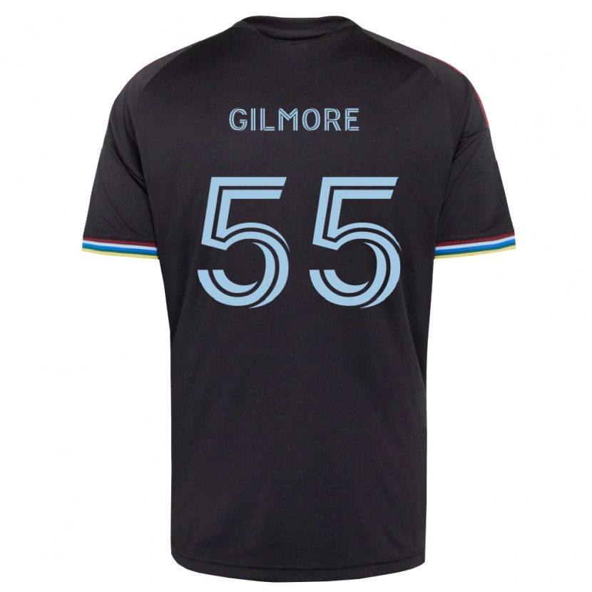 Danxen Mulher Camisola Grant Gilmore #55 Preto Azul Celeste Principal 2026/27 Camisa Brasil