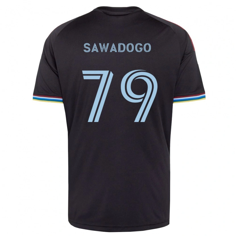 Danxen Mulher Camisola Kamal Sawadogo #79 Preto Azul Celeste Principal 2026/27 Camisa Brasil