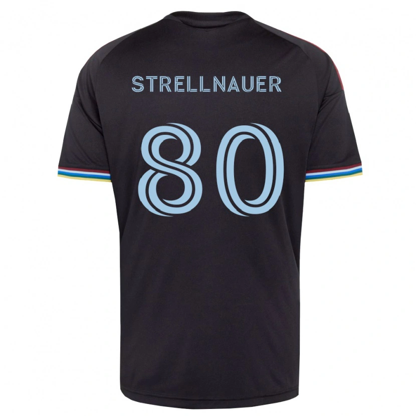 Danxen Mulher Camisola Noah Strellnauer #80 Preto Azul Celeste Principal 2026/27 Camisa Brasil