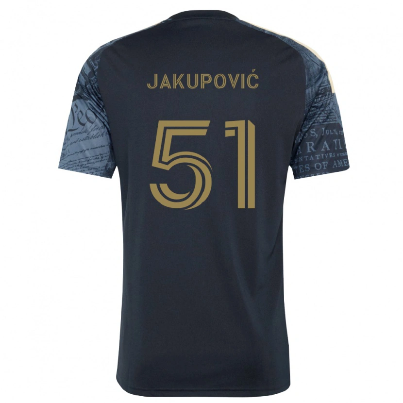 Danxen Mulher Camisola Malik Jakupović #51 Azul Marinho Marrom Principal 2026/27 Camisa Brasil