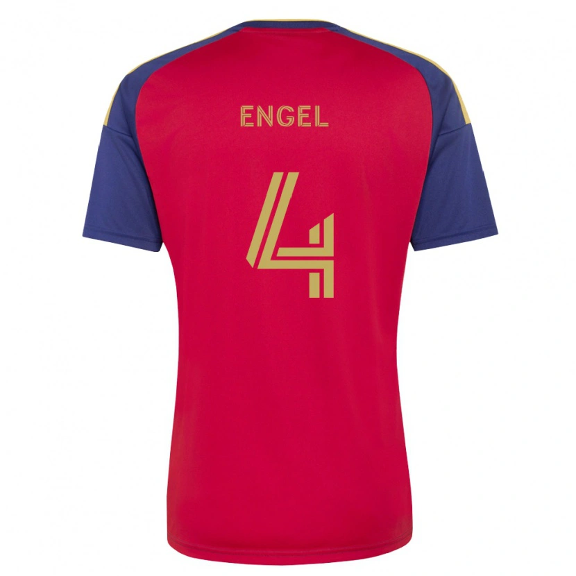 Danxen Mulher Camisola Lukas Engel #4 Azul Real Marrom Vermelho Principal 2026/27 Camisa Brasil