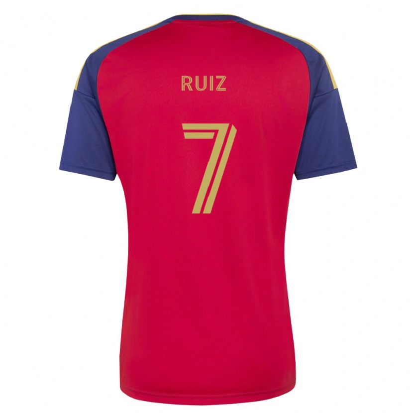 Danxen Mulher Camisola Pablo Ruiz #7 Azul Real Marrom Vermelho Principal 2026/27 Camisa Brasil