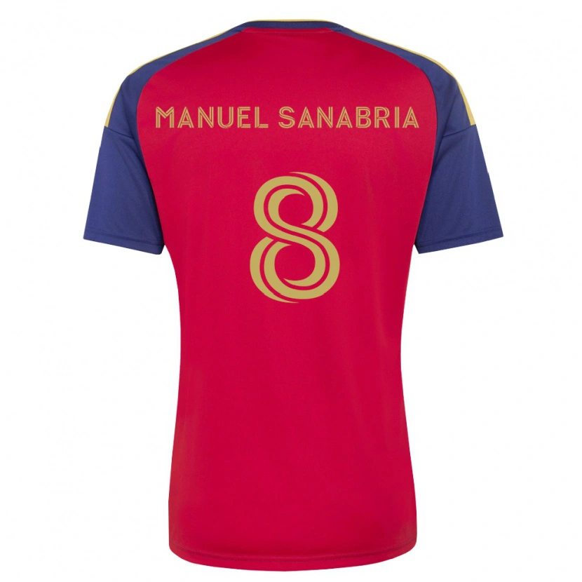 Danxen Mulher Camisola Juan Manuel Sanabria #8 Azul Real Marrom Vermelho Principal 2026/27 Camisa Brasil