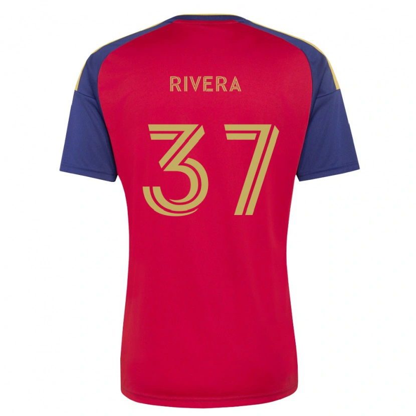 Danxen Mulher Camisola Luis Rivera #37 Azul Real Marrom Vermelho Principal 2026/27 Camisa Brasil