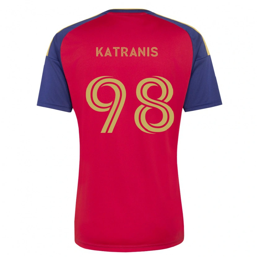 Danxen Mulher Camisola Alexandros Katranis #98 Azul Real Marrom Vermelho Principal 2026/27 Camisa Brasil