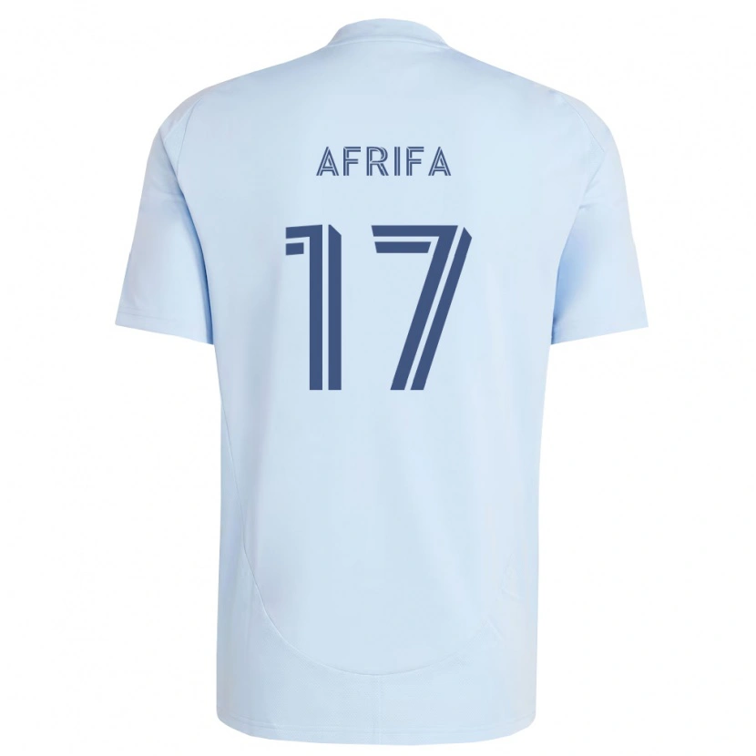 Danxen Mulher Camisola Stephen Afrifa #17 Azul Claro Cinza Claro Principal 2026/27 Camisa Brasil
