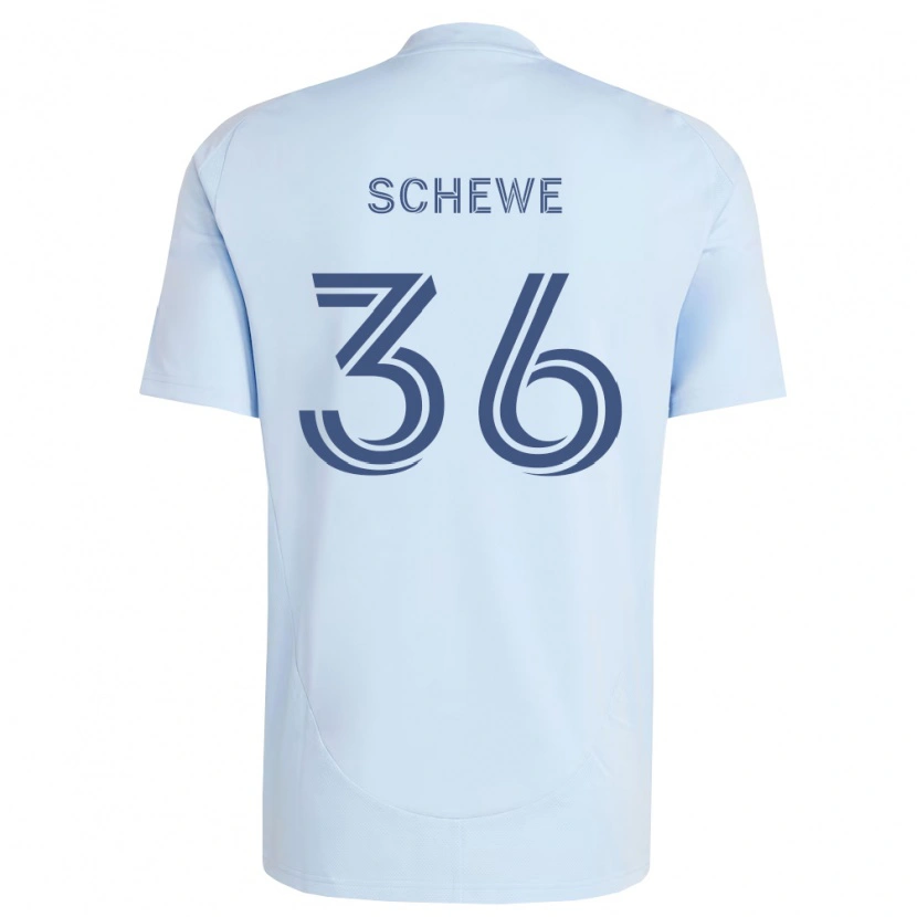 Danxen Mulher Camisola Ryan Schewe #36 Azul Claro Cinza Claro Principal 2026/27 Camisa Brasil