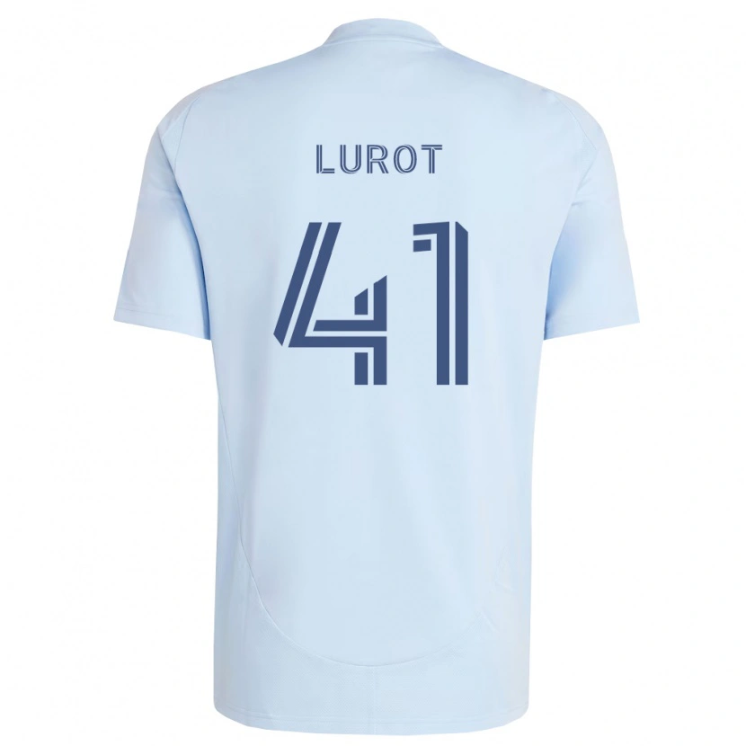Danxen Mulher Camisola Pierre Lurot #41 Azul Claro Cinza Claro Principal 2026/27 Camisa Brasil