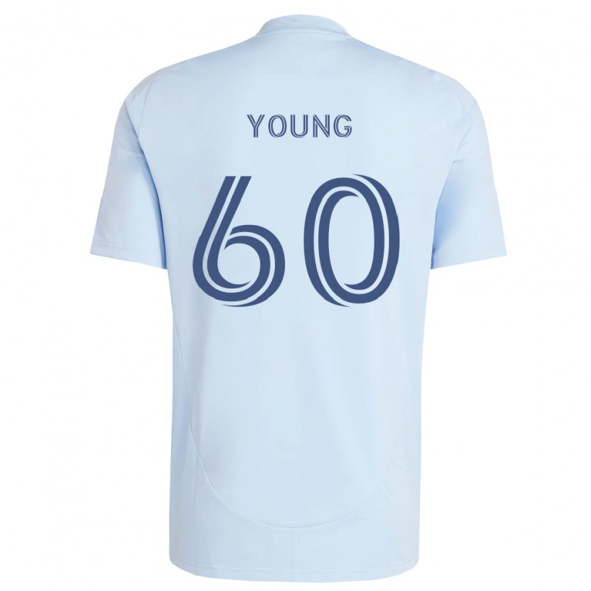 Danxen Mulher Camisola Nate Young #60 Azul Claro Cinza Claro Principal 2026/27 Camisa Brasil