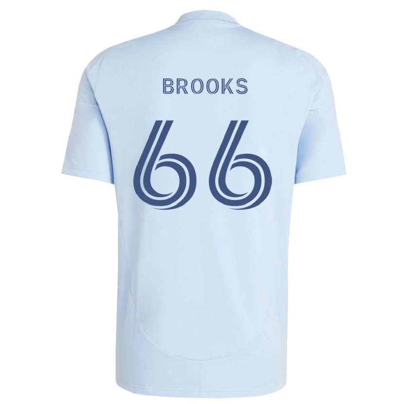 Danxen Mulher Camisola Edson Brooks #66 Azul Claro Cinza Claro Principal 2026/27 Camisa Brasil