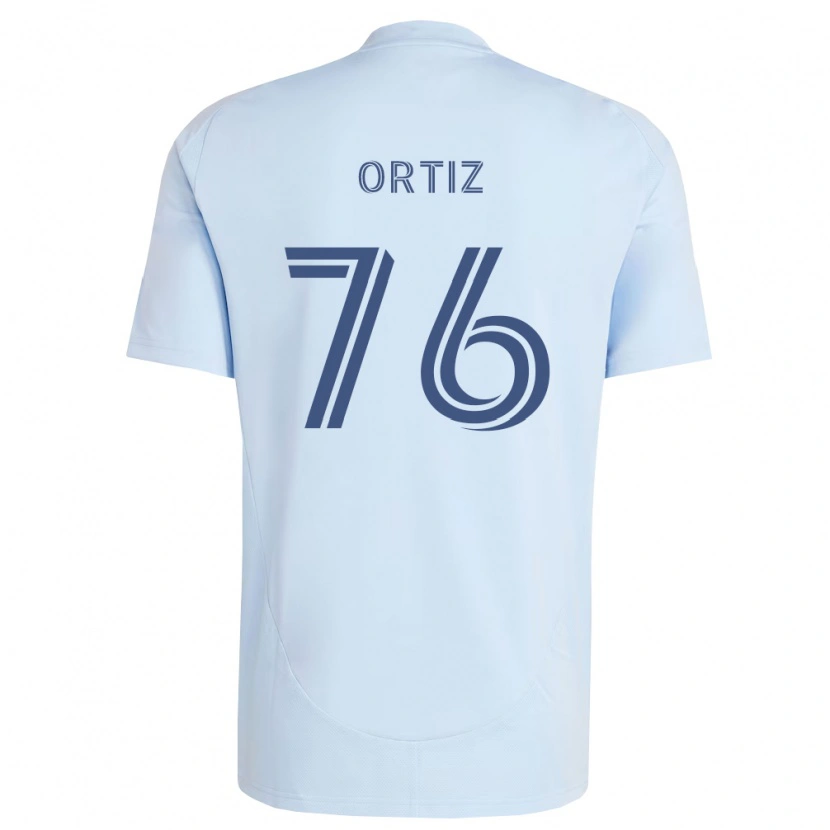 Danxen Mulher Camisola Johann Ortiz #76 Azul Claro Cinza Claro Principal 2026/27 Camisa Brasil
