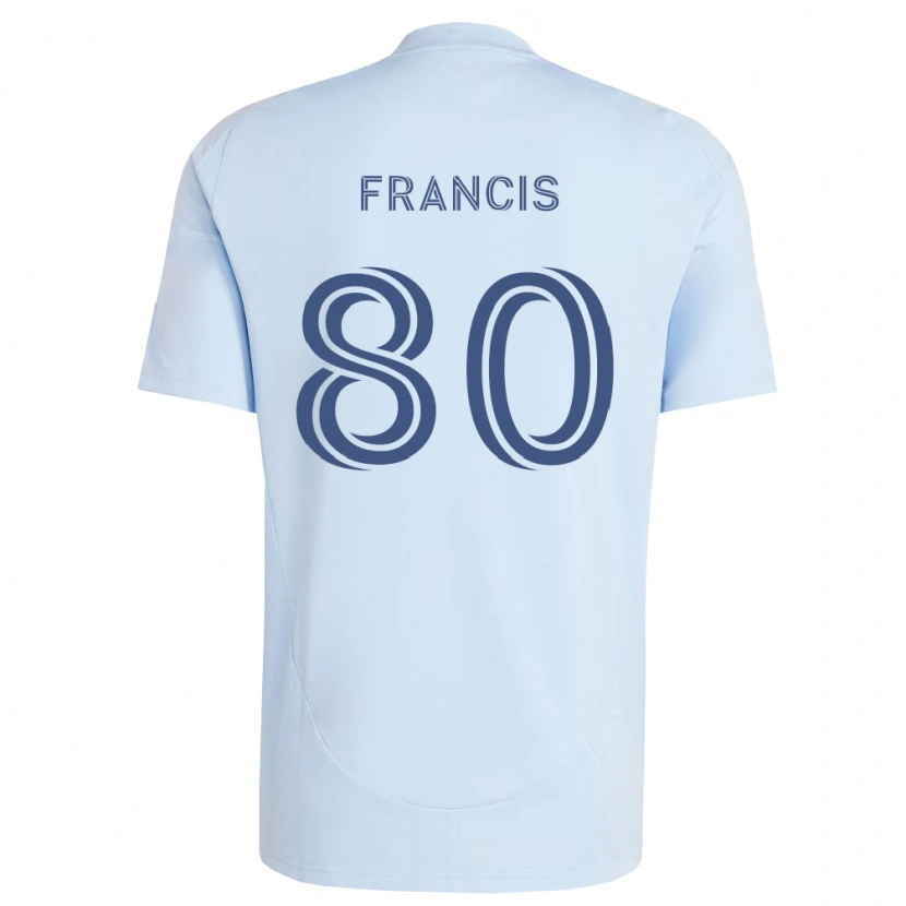Danxen Mulher Camisola Makhi Francis #80 Azul Claro Cinza Claro Principal 2026/27 Camisa Brasil