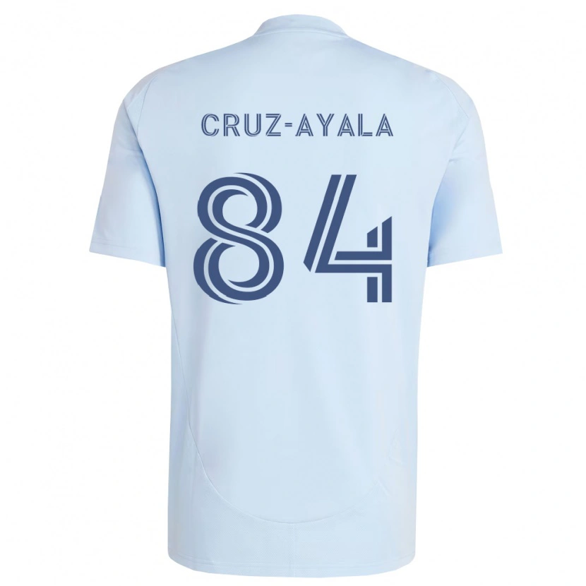 Danxen Mulher Camisola Luis Cruz-Ayala #84 Azul Claro Cinza Claro Principal 2026/27 Camisa Brasil