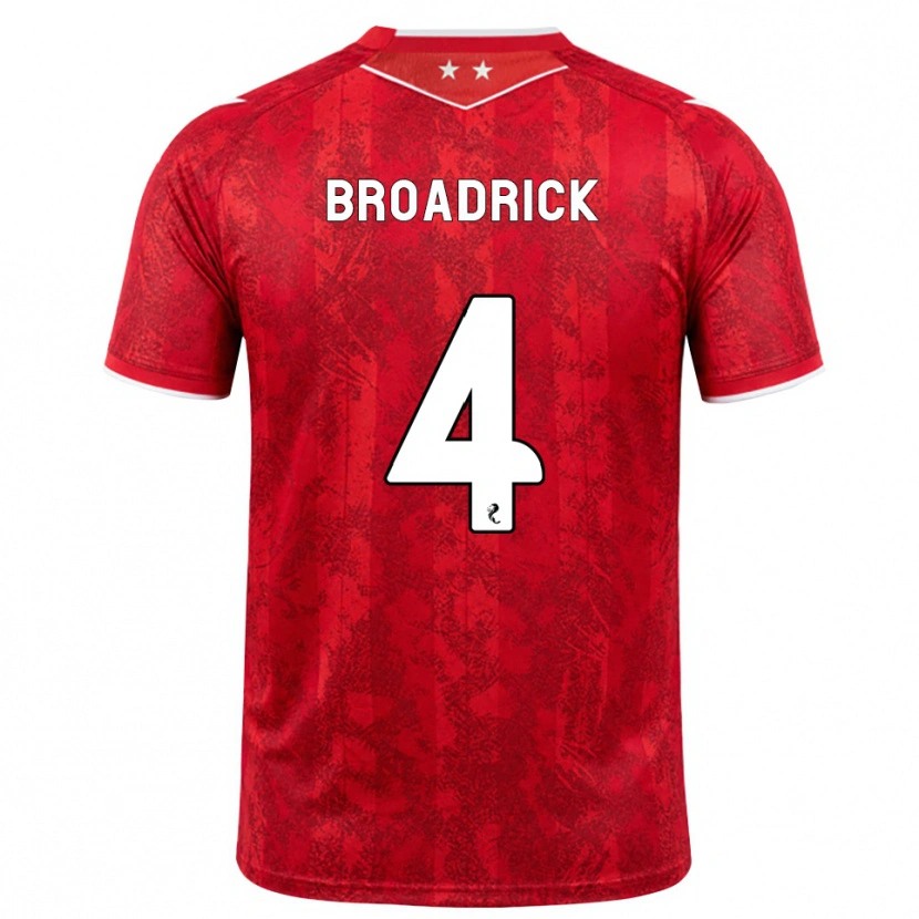 Danxen Mulher Camisola Jessica Broadrick #4 Vermelho Branco Principal 2026/27 Camisa Brasil