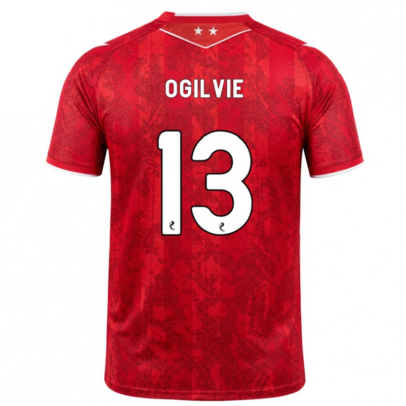 Danxen Mulher Camisola Francesca Ogilvie #13 Vermelho Branco Principal 2026/27 Camisa Brasil