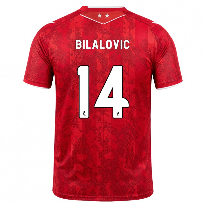 Danxen Mulher Camisola Kenan Bilalovic #14 Vermelho Branco Principal 2026/27 Camisa Brasil
