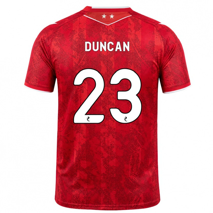 Danxen Mulher Camisola Ryan Duncan #23 Vermelho Branco Principal 2026/27 Camisa Brasil