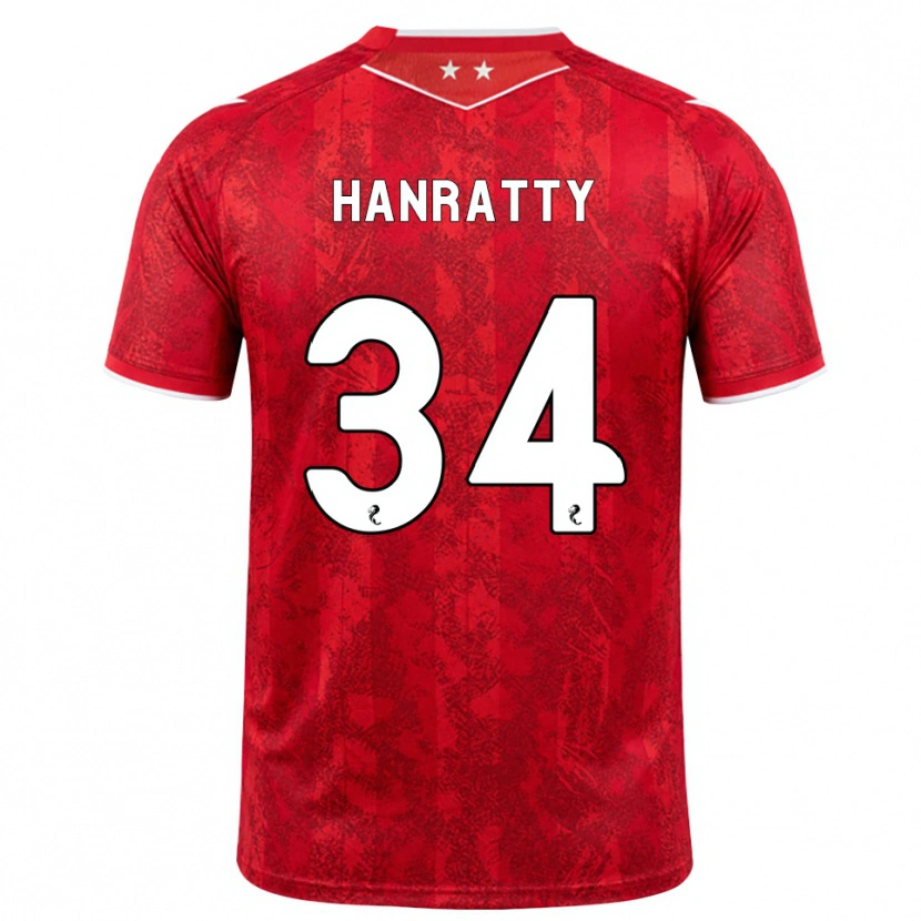 Danxen Mulher Camisola Kevin Hanratty #34 Vermelho Branco Principal 2026/27 Camisa Brasil