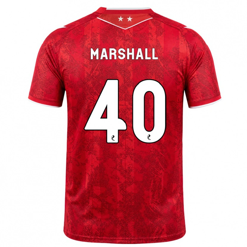 Danxen Mulher Camisola Findlay Marshall #40 Vermelho Branco Principal 2026/27 Camisa Brasil
