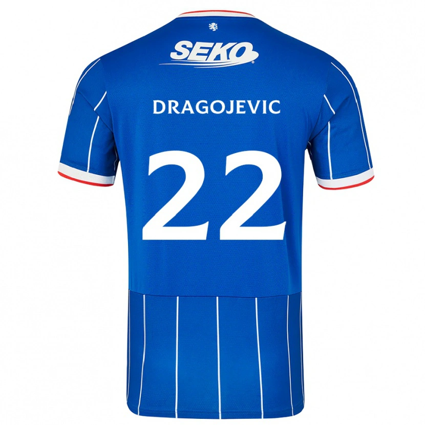 Danxen Mulher Camisola Vanja Dragojevic #22 Vermelho Azul Branco Principal 2026/27 Camisa Brasil