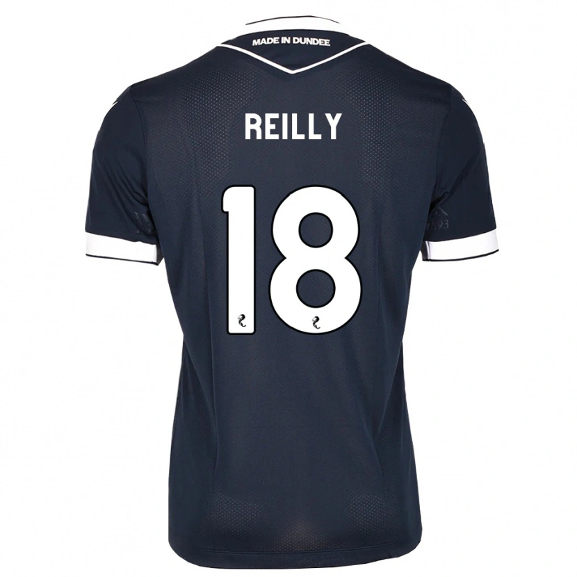 Danxen Mulher Camisola Charlie Reilly #18 Azul Meia-Noite Branco Principal 2026/27 Camisa Brasil