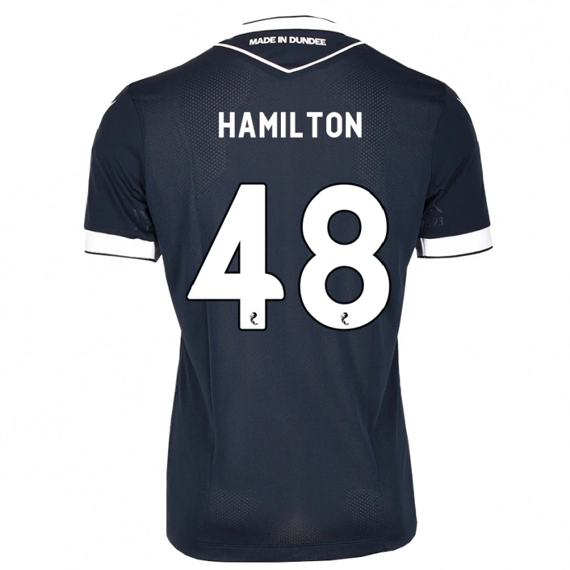 Danxen Mulher Camisola Ethan Hamilton #48 Azul Meia-Noite Branco Principal 2026/27 Camisa Brasil