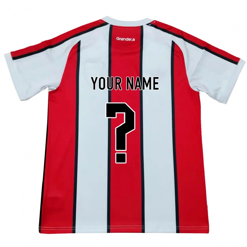 Danxen Mulher Camisola Seu Nome #0 Branco Vermelho Preto Alternativa 2026/27 Camisa Brasil