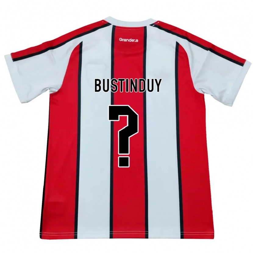 Danxen Mulher Camisola Agustín Bustinduy #0 Branco Vermelho Preto Alternativa 2026/27 Camisa Brasil