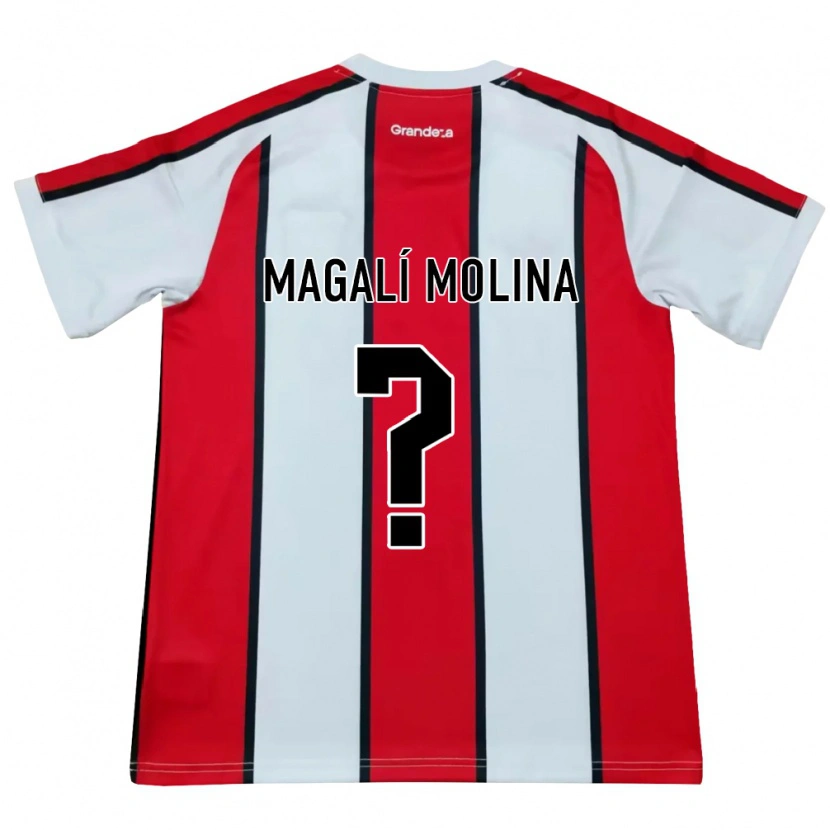 Danxen Mulher Camisola Celena Magalí Molina #0 Branco Vermelho Preto Alternativa 2026/27 Camisa Brasil