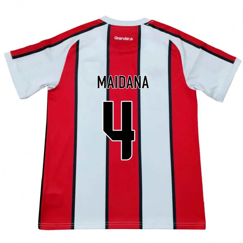 Danxen Mulher Camisola Jonatan Maidana #4 Branco Vermelho Preto Alternativa 2026/27 Camisa Brasil