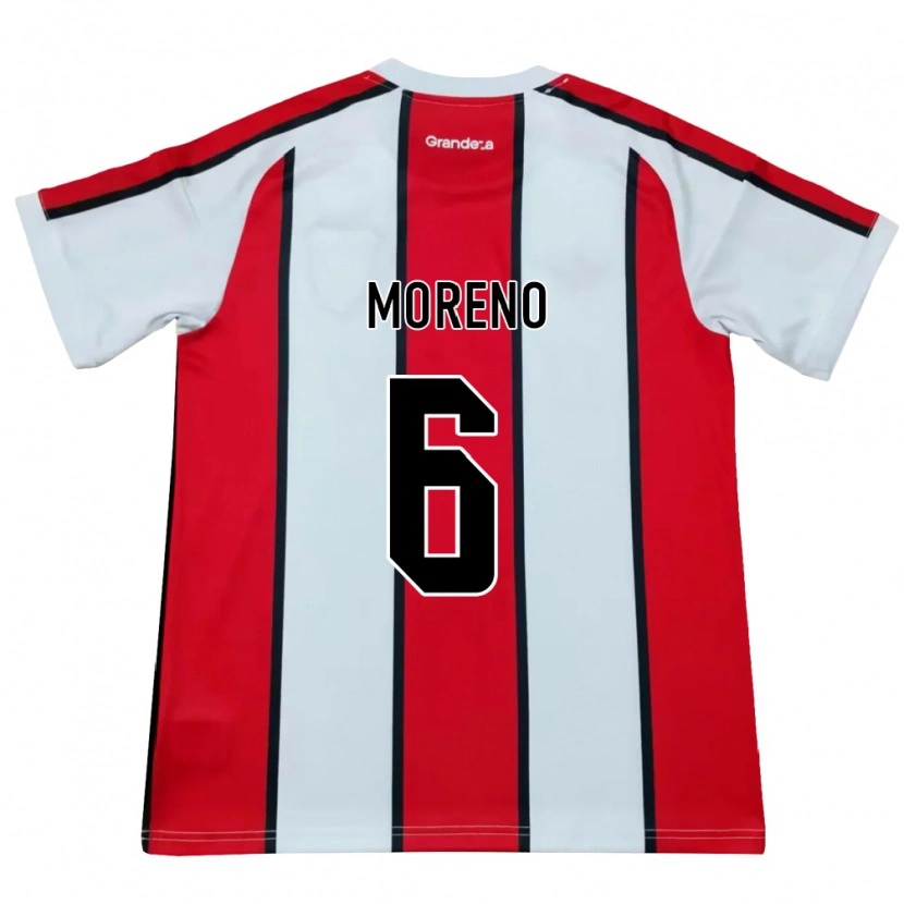 Danxen Mulher Camisola Aníbal Moreno #6 Branco Vermelho Preto Alternativa 2026/27 Camisa Brasil
