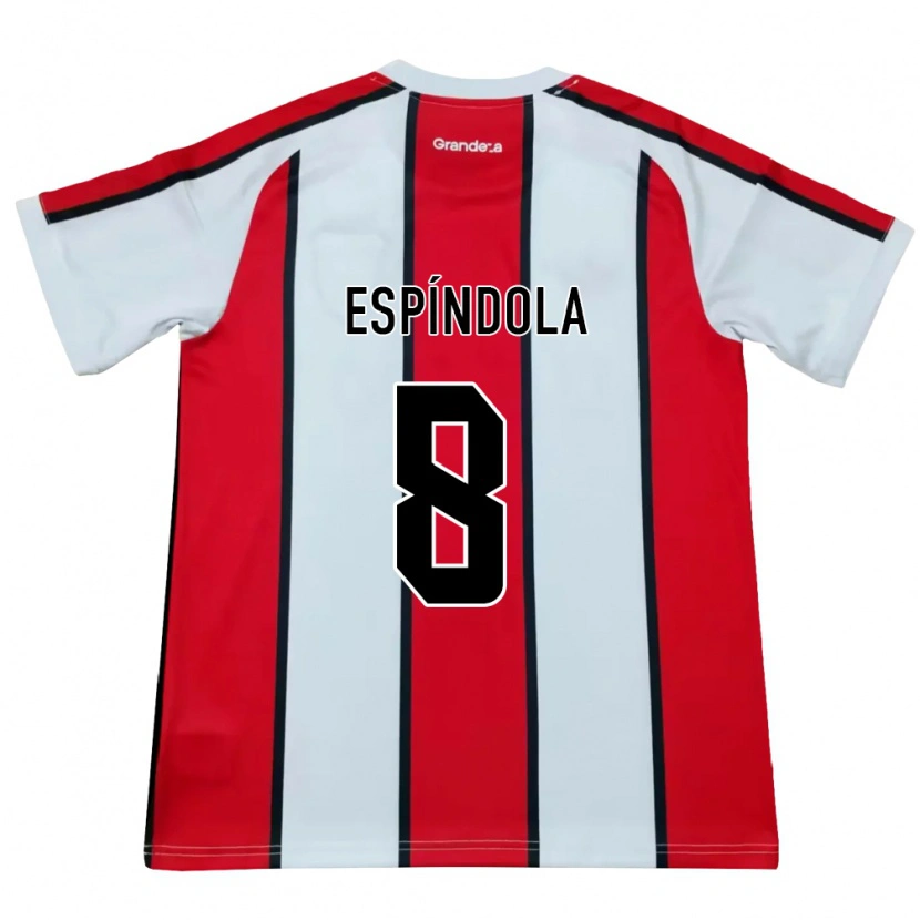 Danxen Mulher Camisola Santiago Espíndola #8 Branco Vermelho Preto Alternativa 2026/27 Camisa Brasil