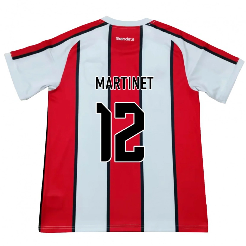 Danxen Mulher Camisola Jeremías Martinet #12 Branco Vermelho Preto Alternativa 2026/27 Camisa Brasil