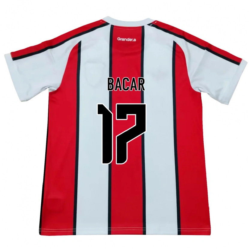 Danxen Mulher Camisola Tobías Bacar #17 Branco Vermelho Preto Alternativa 2026/27 Camisa Brasil