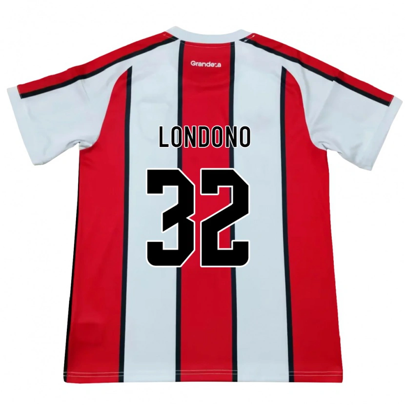 Danxen Mulher Camisola Flabian Londono #32 Branco Vermelho Preto Alternativa 2026/27 Camisa Brasil