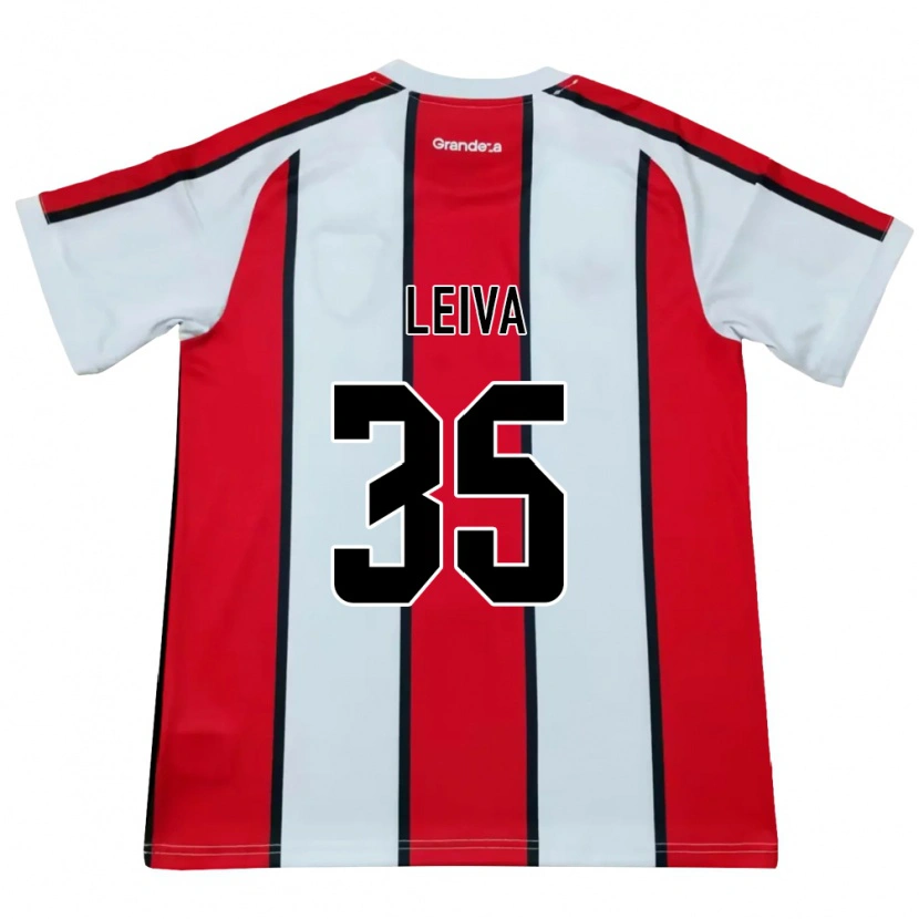 Danxen Mulher Camisola Tobías Leiva #35 Branco Vermelho Preto Alternativa 2026/27 Camisa Brasil
