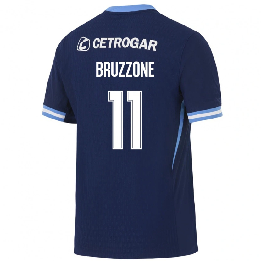 Danxen Mulher Camisola Vanina Bruzzone #11 Azul Real Azul Claro Branco Alternativa 2026/27 Camisa Brasil
