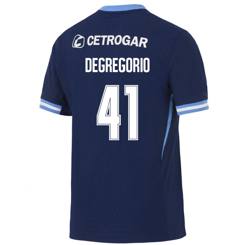 Danxen Mulher Camisola Ramiro Degregorio #41 Azul Real Azul Claro Branco Alternativa 2026/27 Camisa Brasil