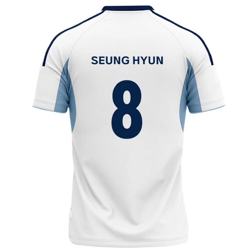 Danxen Mulher Camisola Seung-Hyun Kim #8 Azul Real Branco Alternativa 2026/27 Camisa Brasil