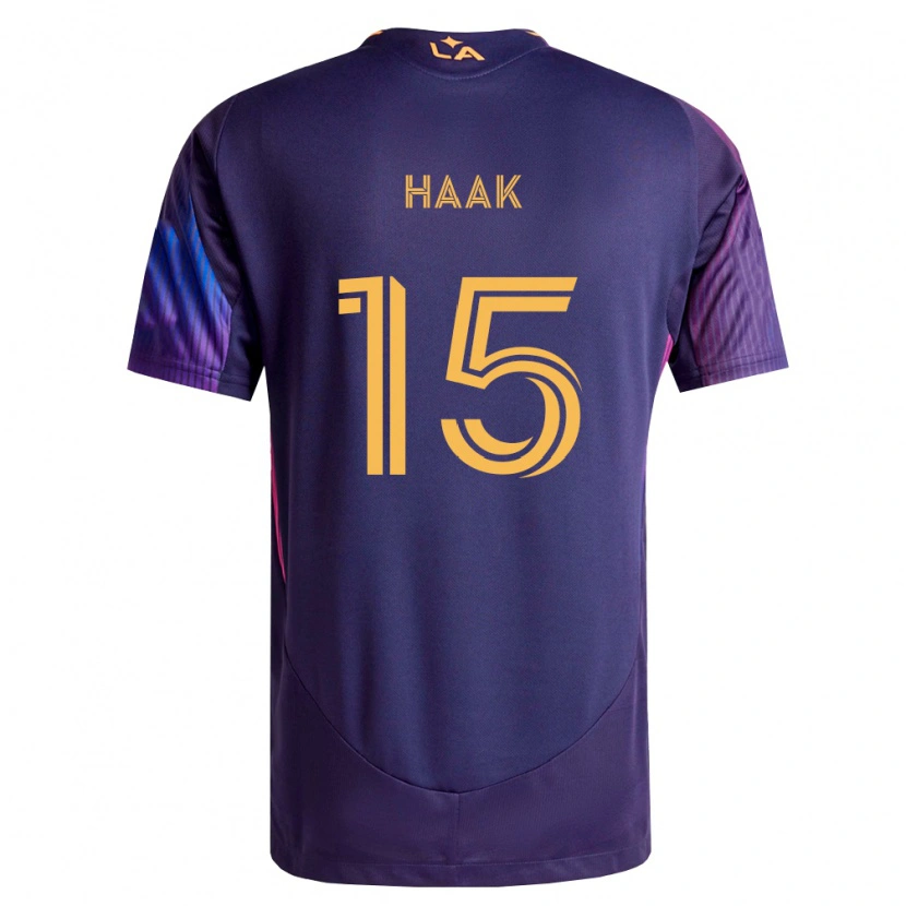 Danxen Mulher Camisola Justin Haak #15 Roxo Escuro Amarelo Alternativa 2026/27 Camisa Brasil
