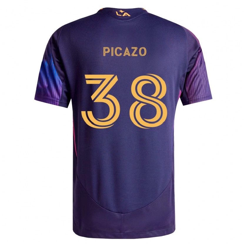 Danxen Mulher Camisola Axel Picazo #38 Roxo Escuro Amarelo Alternativa 2026/27 Camisa Brasil