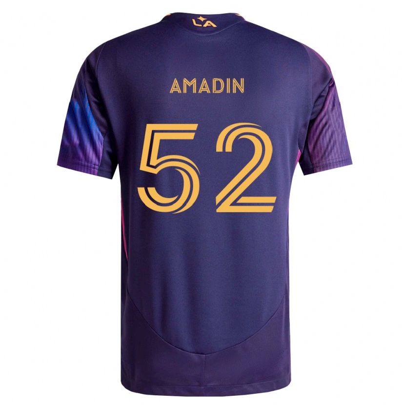 Danxen Mulher Camisola Elijah Amadin #52 Roxo Escuro Amarelo Alternativa 2026/27 Camisa Brasil