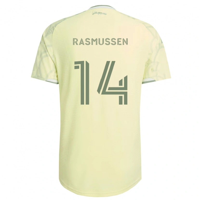 Danxen Mulher Camisola Justin Rasmussen #14 Bege Branco Alternativa 2026/27 Camisa Brasil