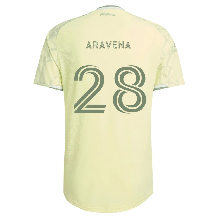 Danxen Mulher Camisola Alexander Aravena #28 Bege Branco Alternativa 2026/27 Camisa Brasil