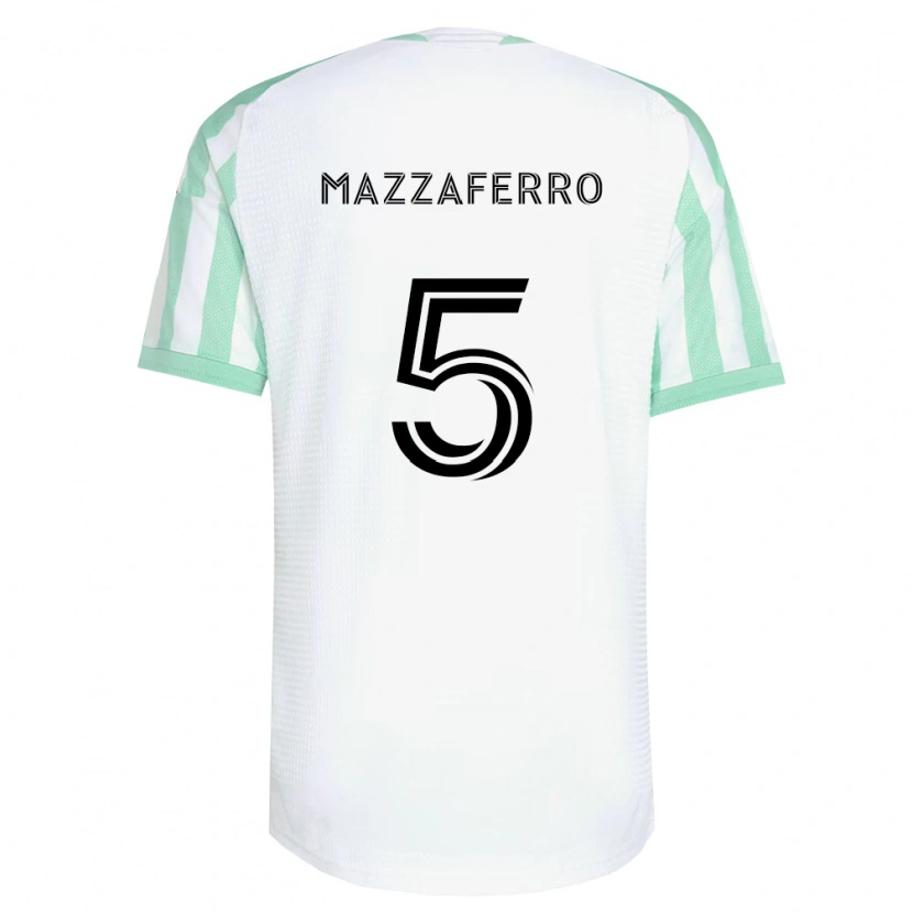 Danxen Mulher Camisola Salvatore Mazzaferro #5 Verde Claro Branco Preto Alternativa 2026/27 Camisa Brasil